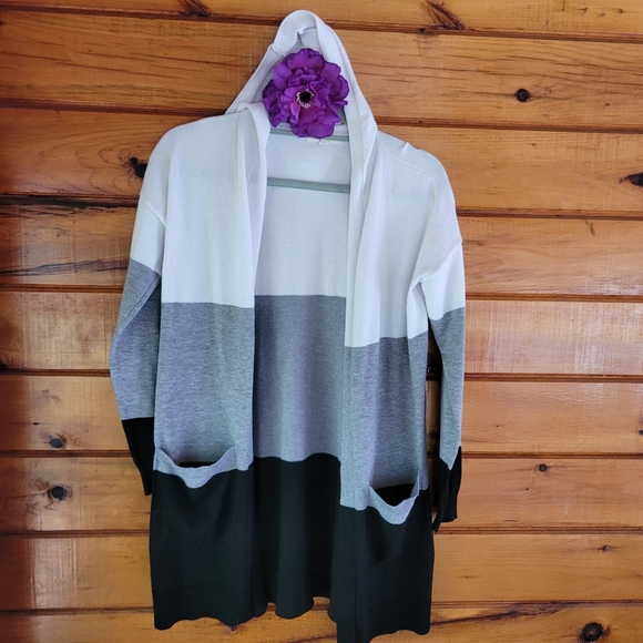 Color Block Open Cardigan - Picture 1 of 3